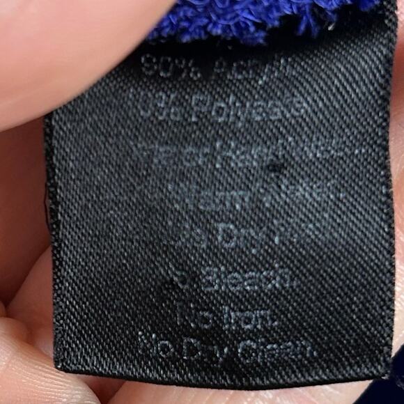 Misook jacket sweater cardigan XL blue office coastal brass buttons - Picture 11 of 11